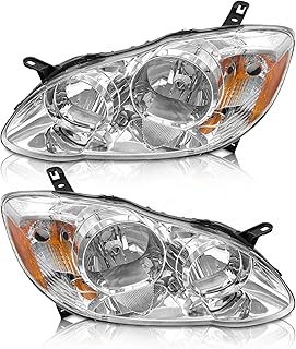 Toyota Corolla Headlight Assembly Pair (2003-2008)