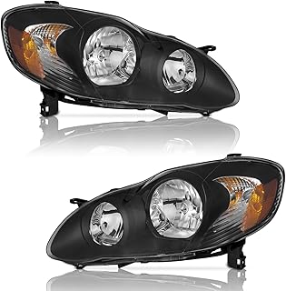 WEELMOTO Headlights Assembly for 2003-2008 Corolla