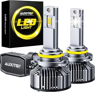 AUXITO 9005 Light Bulbs, 50,000LM, 6500K Cool White, Pack of 2