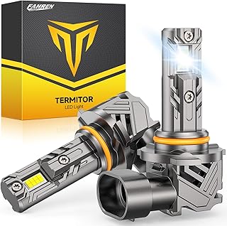 FAHREN 9006 Light Bulbs, 45000LM, 6500K Cool White, Pack of 2