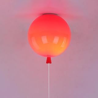 Kids Room Balloon Ceiling Lamp - Acrylic Shade (Red)