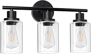 Modern Black 3-Light Vanity Light