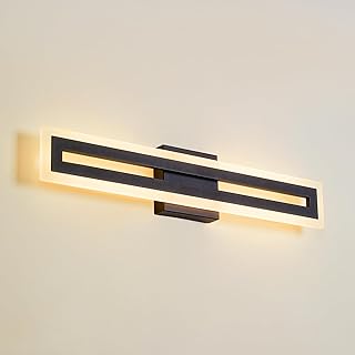 24 Inch Black Dimmable Vanity Light