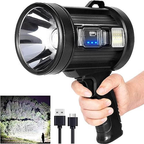 MIXILIN Rechargeable Handheld Spotlight with Multiple Light Modes