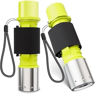 2 Pack Scuba Diving Flashlight - 1200 Lumens Torch