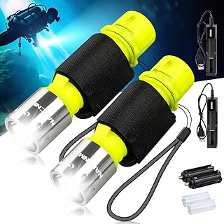 NAKCNM Rechargeable Dive Light - 3 Modes (2 Pack)