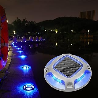 VOLISUN Solar Dock Lights 12 Pack - LED Waterproof for Driveway