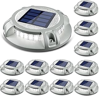 SIEDiNLAR Solar Driveway Lights 12 Pack - 40 LEDs Waterproof