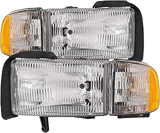 HEADLIGHTSDEPOT Chrome Housing Halogen