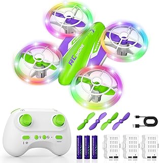 LED RC Drone for Kids 6+, 360° Flips, Indoor Outdoor Flying Toy