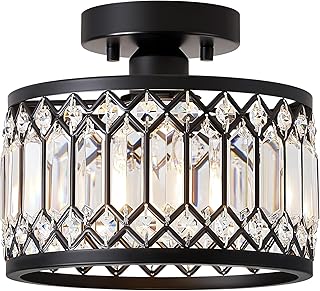Crystal Black Ceiling Light
