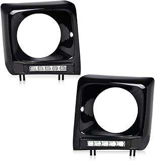 G-PLUS Black Headlight Bezel with LED DRL for Mercedes Benz G-Class