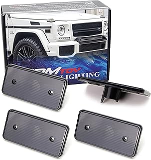 iJDMTOY Smoked Lens Side Marker Lamp Lenses for G-Class