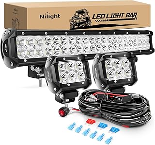 Nilight 20" LED Light Bar with Pods