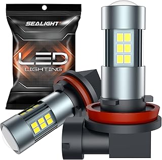 SEALIGHT H11 H8 H16 LED Fog Light Bulbs, 6000K Brightness, Pack of 2