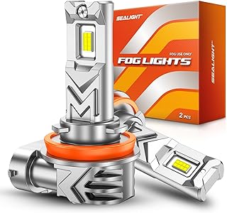 SEALIGHT H11 LED Fog Light Bulb, 14,000 Lumens Cool White, Pack of 2