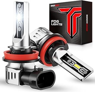Torchbeam H11/H16/H8 LED Fog Light Bulb, 12,000 Lumen Upgrade, Pack of 2