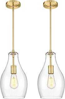 2-Pack Gold Pendant Lights