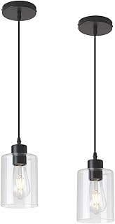 Modern Black Cylinder Pendant Light Fixture