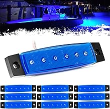 Boat Strip Lights, Waterproof, 10 Pcs, Blue