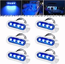 Waterproof Boat LED Lights, 6 Pcs, Blue