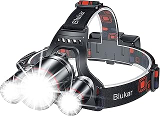 Blukar LED Headlamp, Rechargeable, 5 Modes, Waterproof