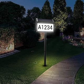 Solar House Number Sign, Waterproof with Smart Control