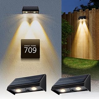 3000K Warm White Solar Wall Light, 2 Pack