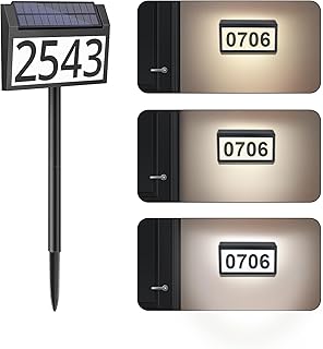 Upgraded Solar House Numbers, Waterproof LED Lights