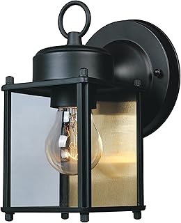 Preston Outdoor Wall Lantern - 8 Inch, Black