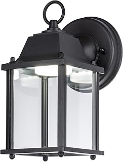 LIT-PaTH LED Wall Lantern - 800 Lumen, 5000K, Black