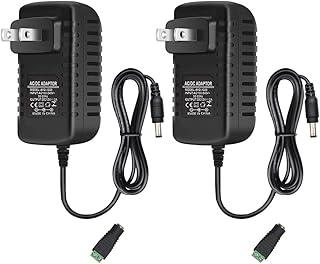 12V 2A Power Supply Adapter for LED Lights (2 Pack)