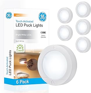 GE Wireless LED Puck Lights - Battery Operated, 6 Pack