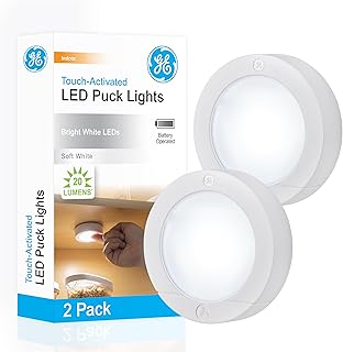 GE Wireless LED Tap Lights - Battery Operated, 2-Pack