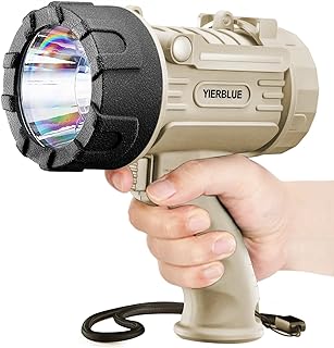 YIERBLUE Rechargeable Spotlight - 99000 Lumens