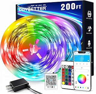 200 ft Smart LED Strip Lights with App Control