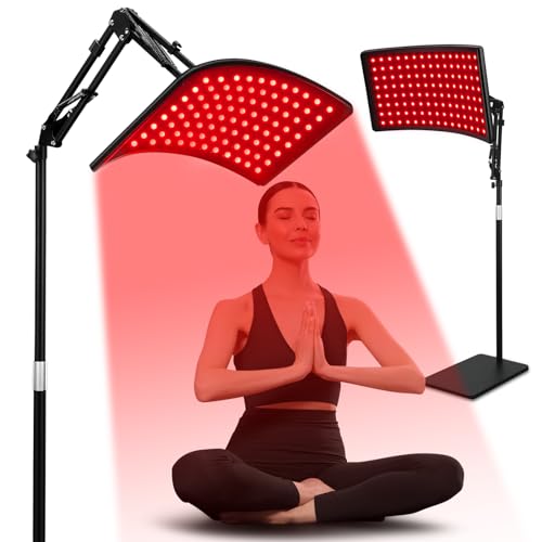 Red and Infrared Light Therapy Lamp for Face and Body