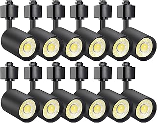 VANoopee 10W Dimmable LED Track Lighting Heads - Pack of 12
