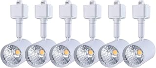 mirrea 6.5W LED Track Lighting Heads - Pack of 6