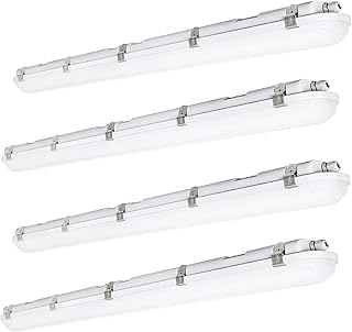 4FT LED Vapor Tight Light Fixture 60W/50W/40W, 5000K, Waterproof, 4 Pack