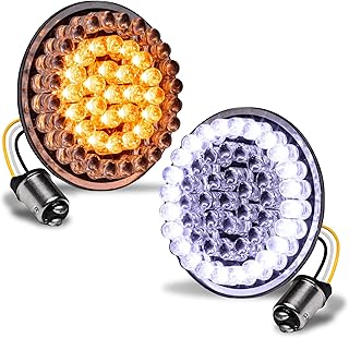 TRUE MODS 2" 1157 Front Amber + White LED Turn Signal Light