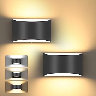 TRLIFE Modern Wall Sconces, 2 Pack Selectable Dimmable LED