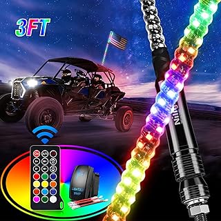 Nilight 3FT RGB LED Whip Light