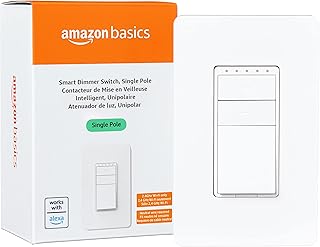 Amazon Basics Smart Dimmer Switch, White