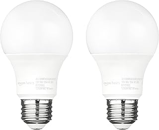 Amazon Basics Dusk to Dawn LED Light Bulb, 60W Equivalent, 2 Pack
