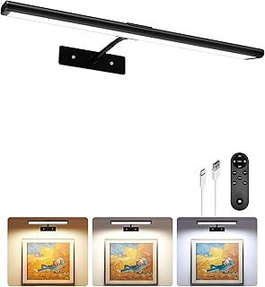 EZVALO Wall Picture Light, Rechargeable Wireless LED Art Light (16In, Gold)