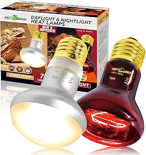 REPTI ZOO 75W Reptile Heat Lamp, 2 Pack