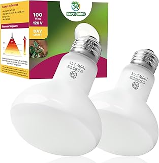 Reptile Heat Lamp Bulbs, 100W - 2 Pack