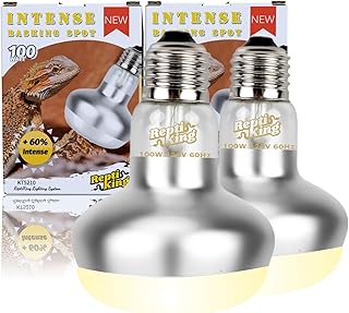 Basking Light for Reptiles, 2-Pack 100W
