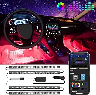 Govee Car LED Lights, RGB Interior Lights with App Control